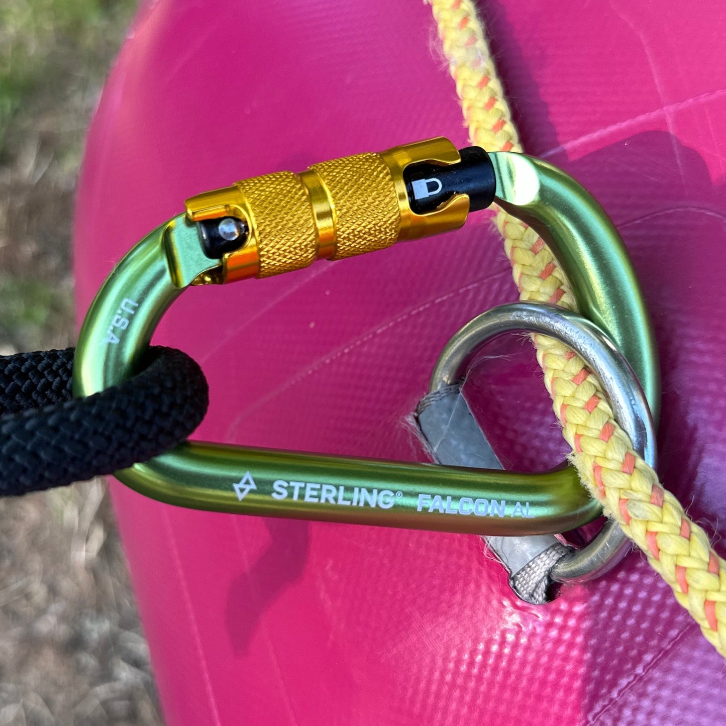 Falcon Carabiner on Raft
