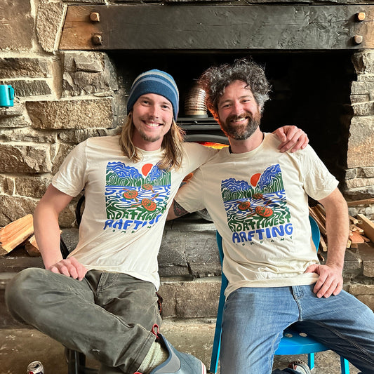 Conor and Brodie wear their NWRC t-shirts