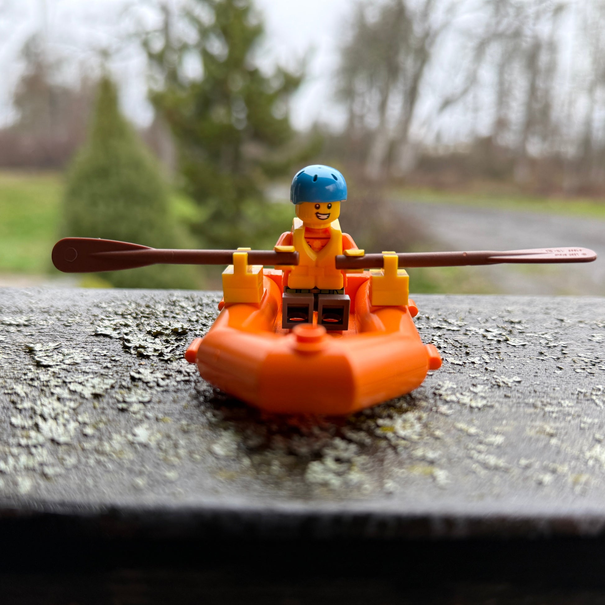 Orange Lego Raft