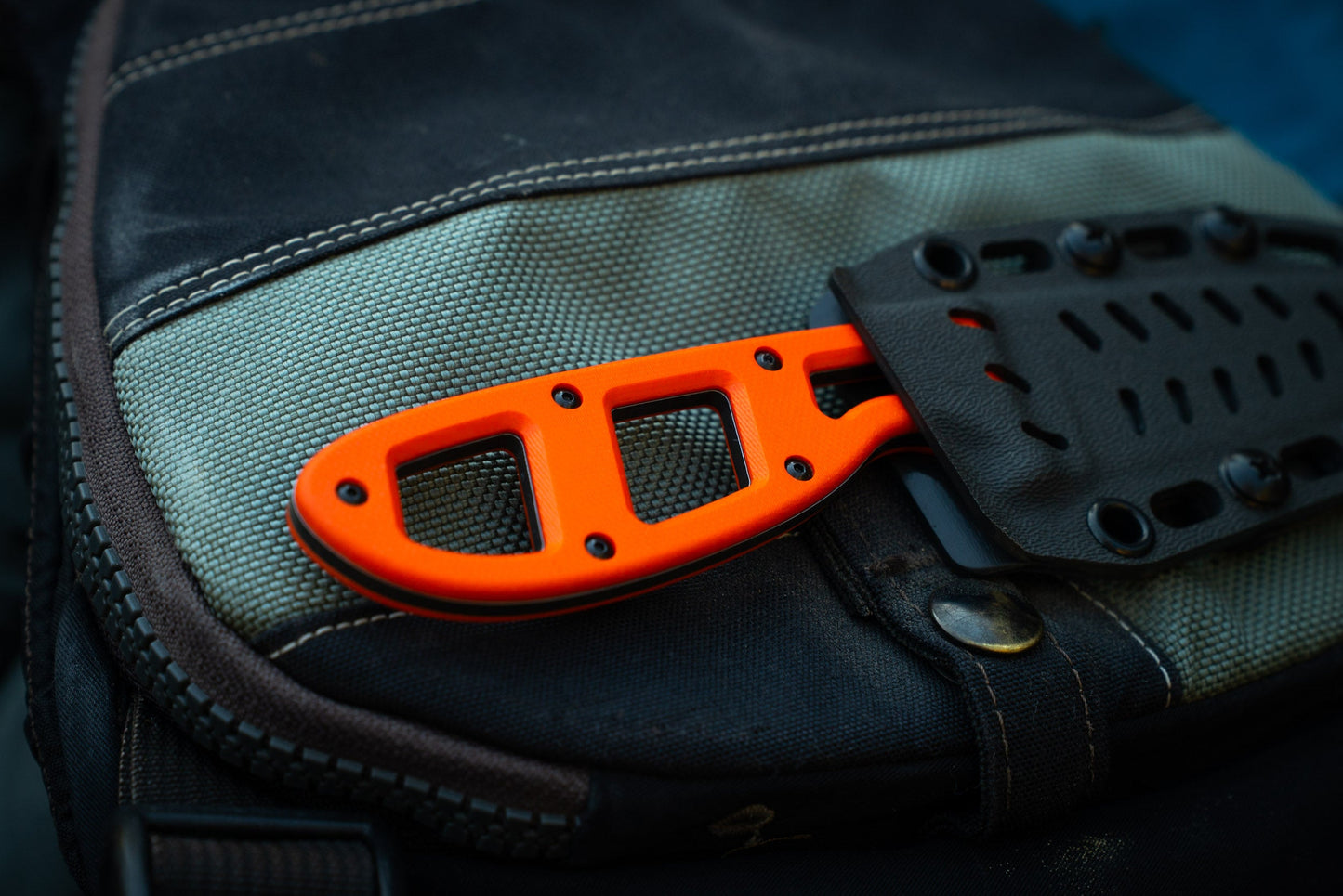 The Crux Fixed Blade River Knife | Safety Orange